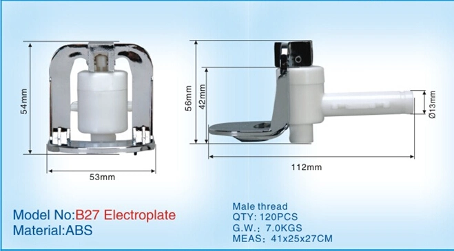 Para dispensador de agua del grifo mezclador (B27 Electroplate)