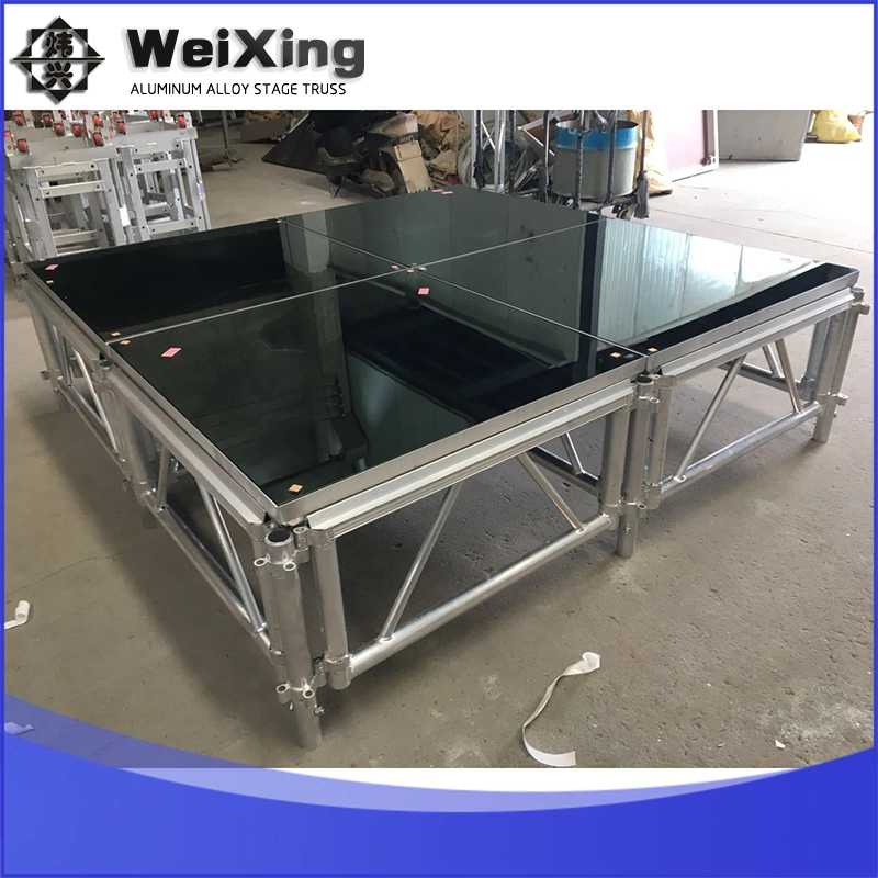 Aluminum Wedding Frosting Glass Floor Moving Stage