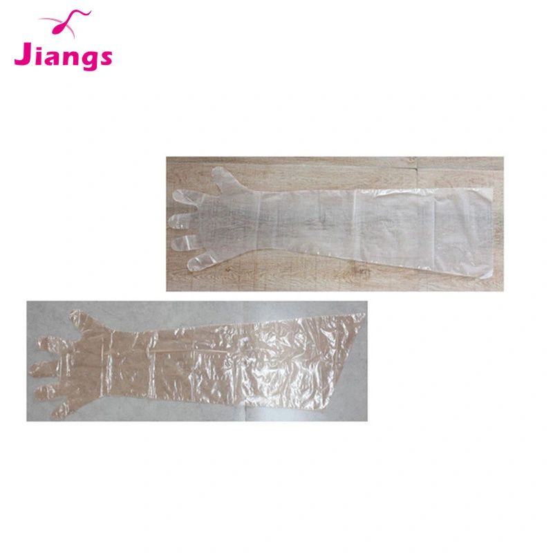 High quality/High cost performance  Disposable Arm Length Palpation Glove HDPE / LDPE / PE Glove with Long Sleeve