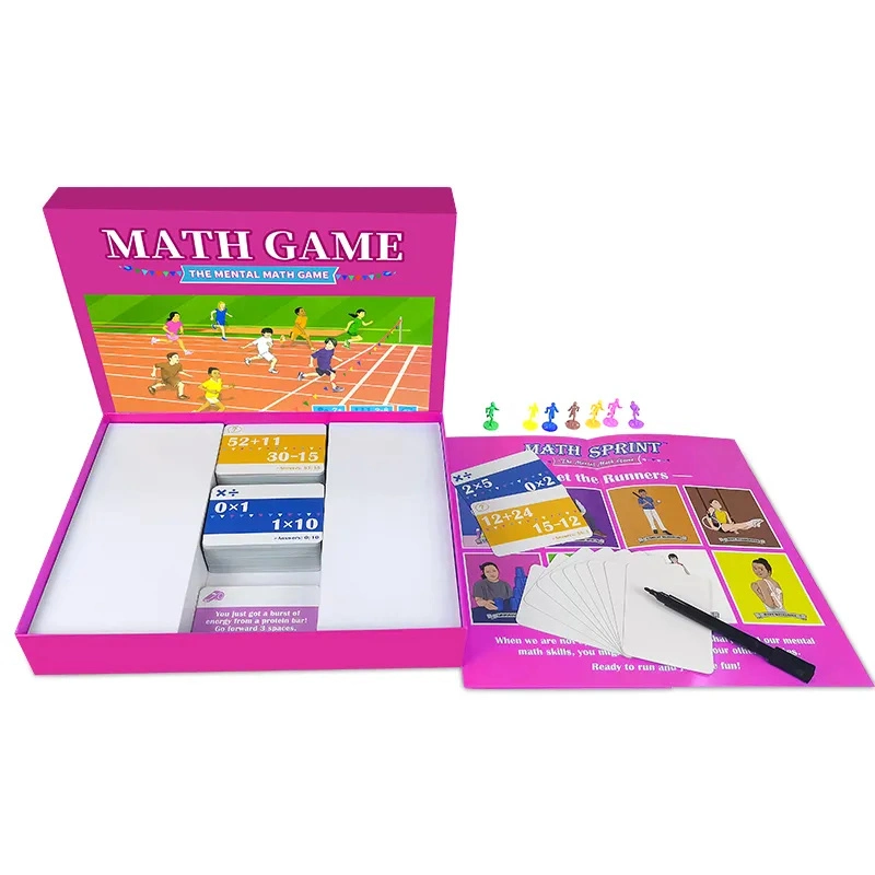Custom Math Game Card for Children Kids Educational Game Cards Board Games Adult