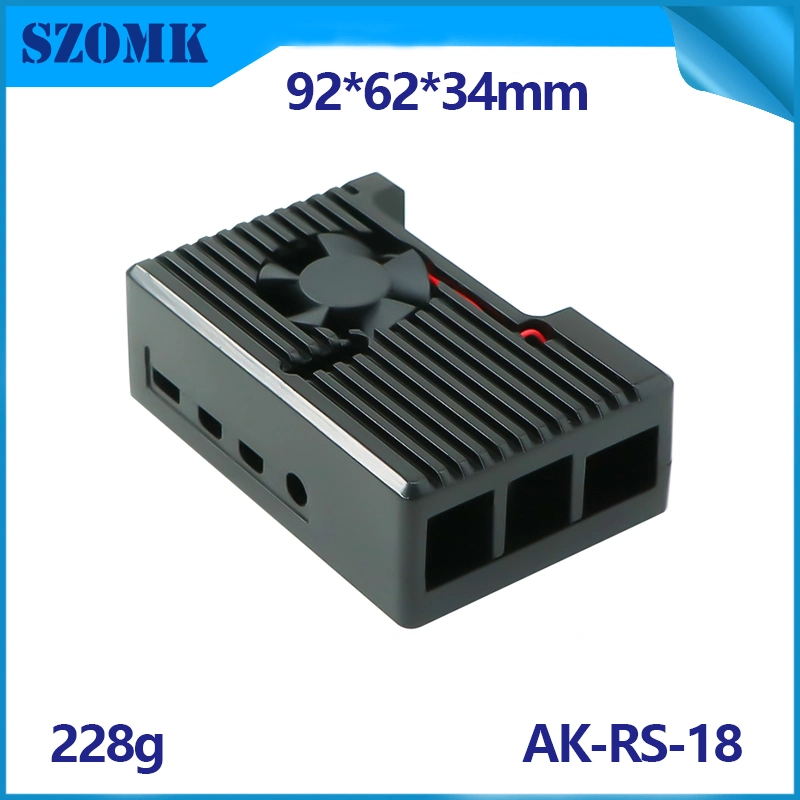 Szomk Raspberry Pi 4 Metal Case Cooling Fan Aluminum Alloy Case