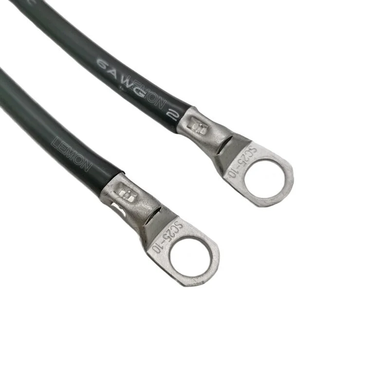 Conjunto de cabos de cabo de bateria de 4 AWG para variadores, marítimos, Solares, RV