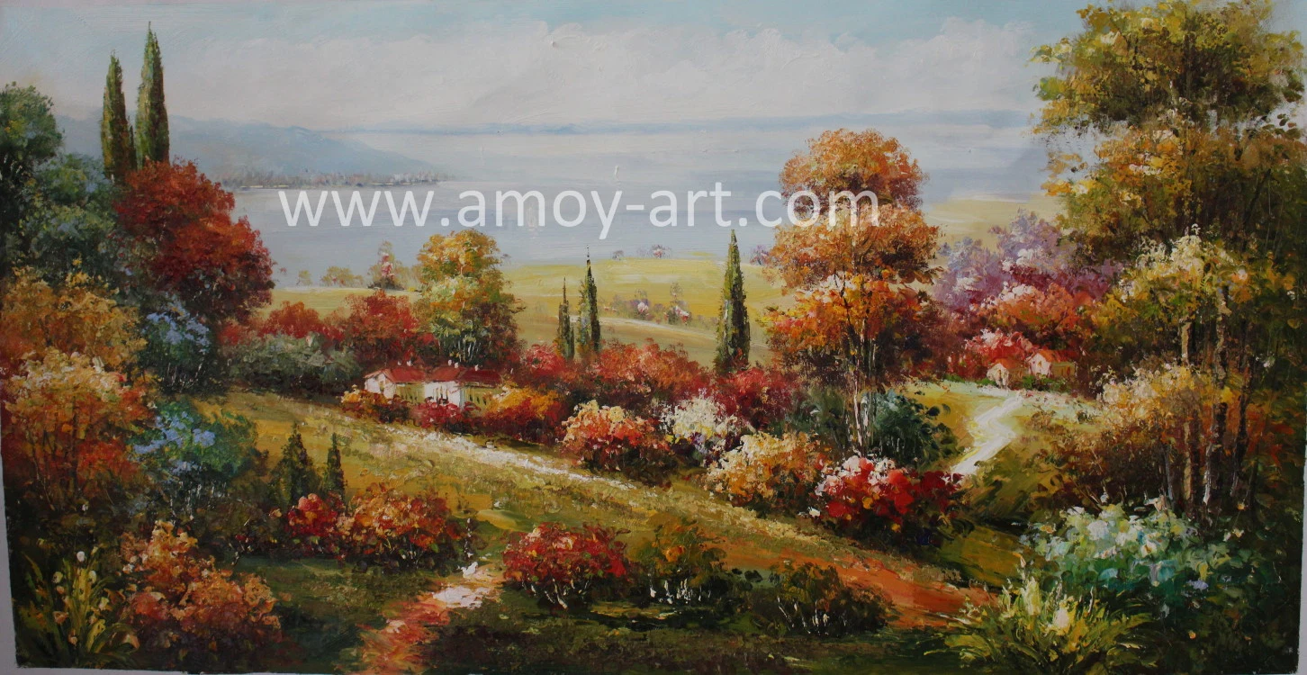 Handmade Flower Field Landscape Oil Paintings From Artists