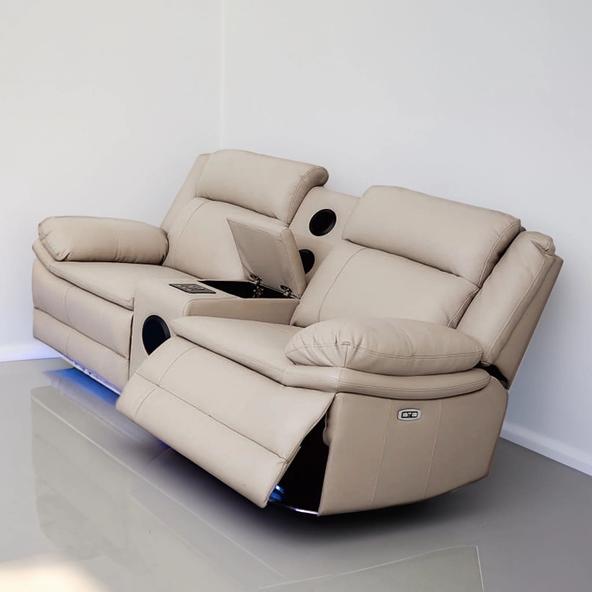 OEM Huayang Customized Electric Lift Living Room Recliner Modern Leather Functional Sofa