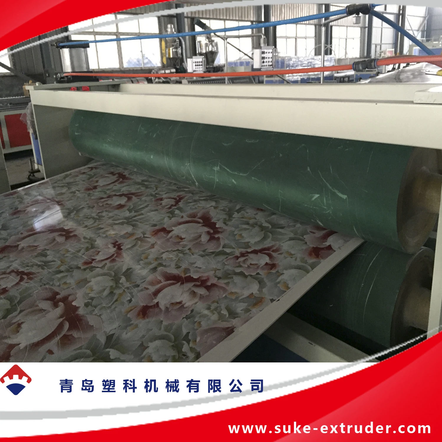 PVC Imitation/Artificial Marble Decoration Sheet/Board/Plate Making Machine with UV Coating (SJ-80/156) /Extrusion Machine