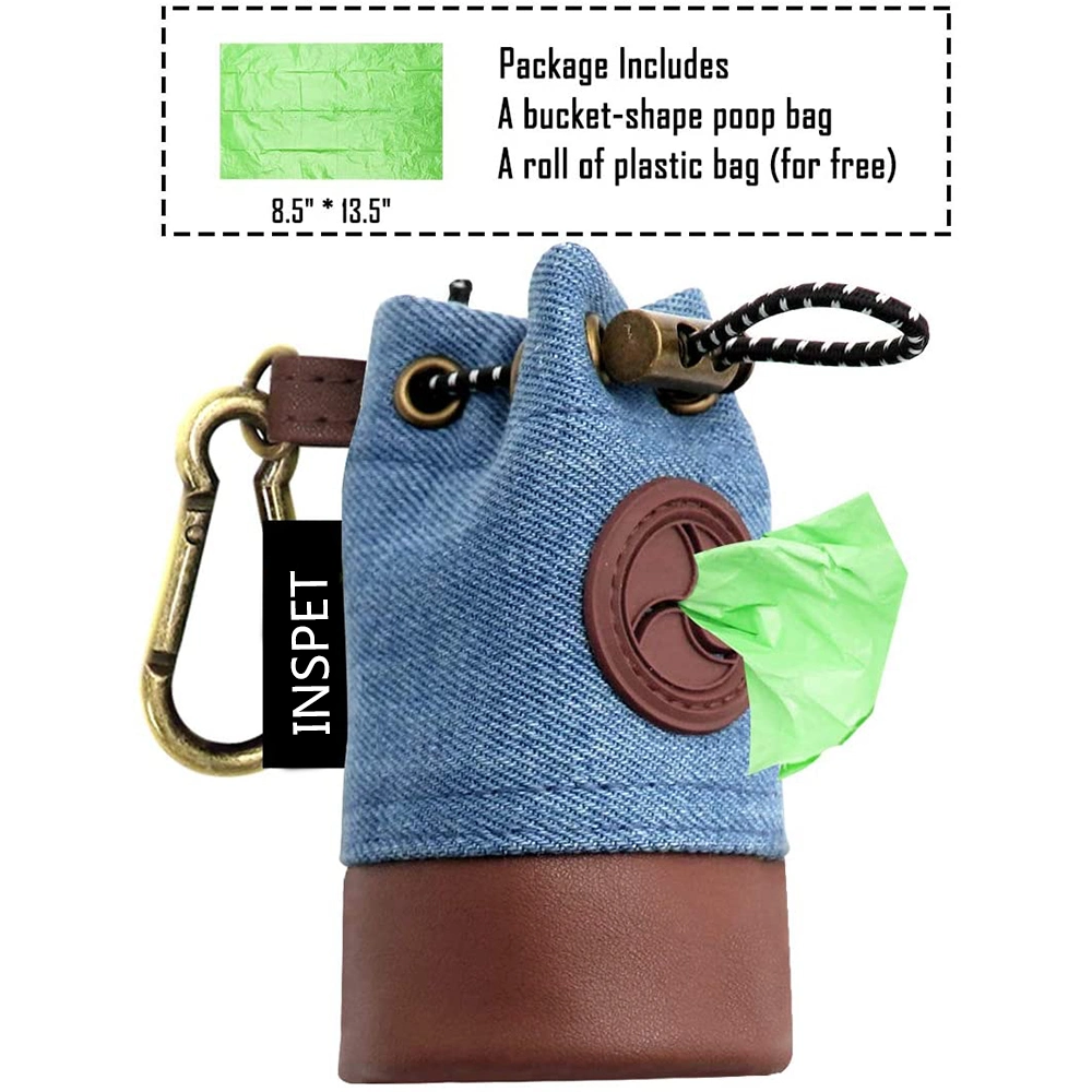 Dog Poop Bag with PU Leather Padded