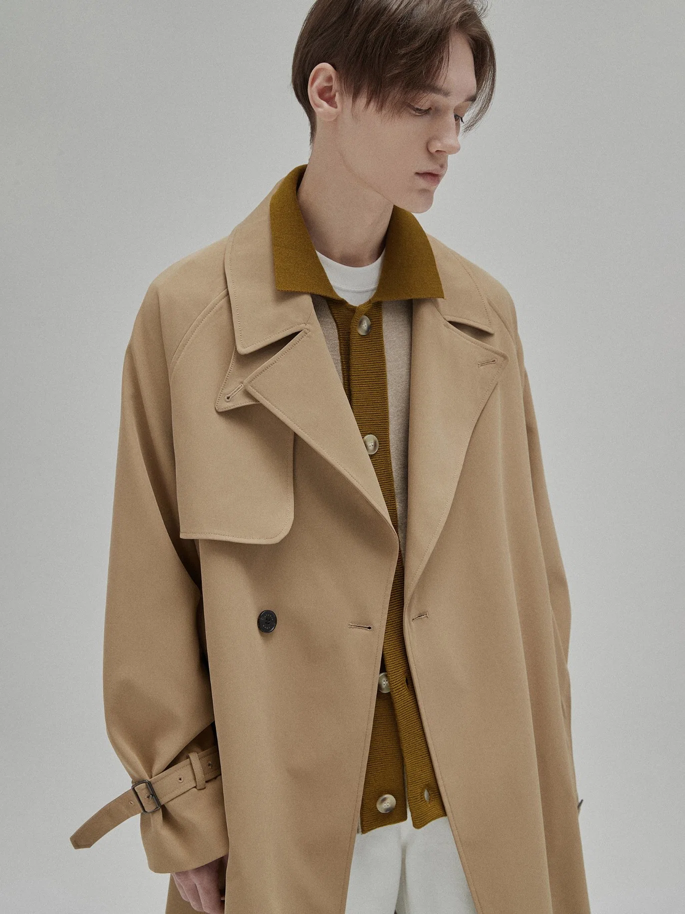 ODM Trench Spring / Autumn Customized Jacket Garment Men Outerwear Wind Coat