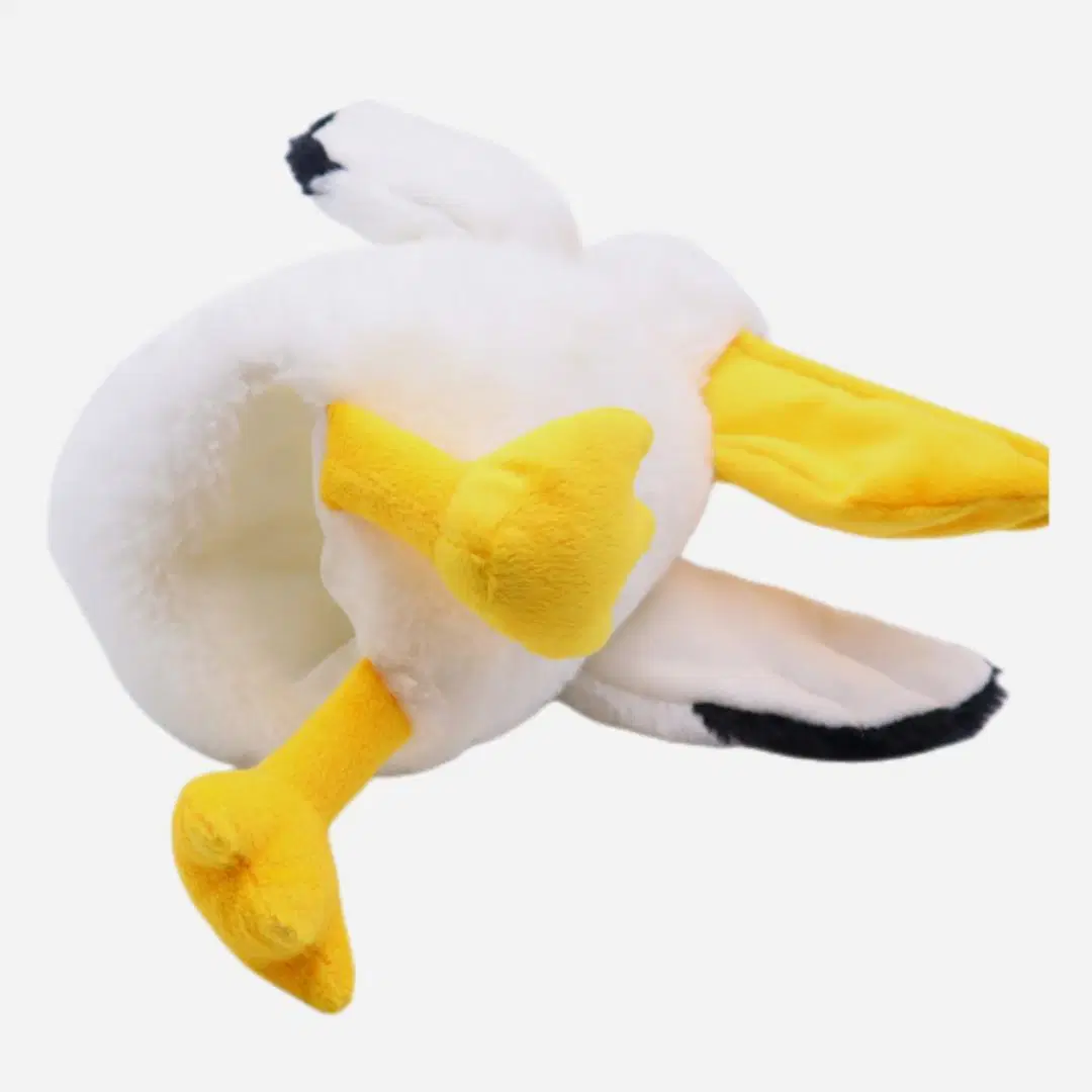 Gros main blanche Puppets peluche oiseau Dolls 26cm (H) Pelican long Beak Puppet enfants doux farci animal grande bouche