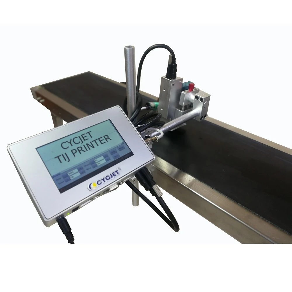 Codificação de jato de tinta com impressora digital Smart TJ Thermal Inkjet online Impressora de código de data de validade da máquina