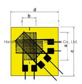 T Rosette Strain Gauge with Three Measuring Grids for Biaxial Stress State