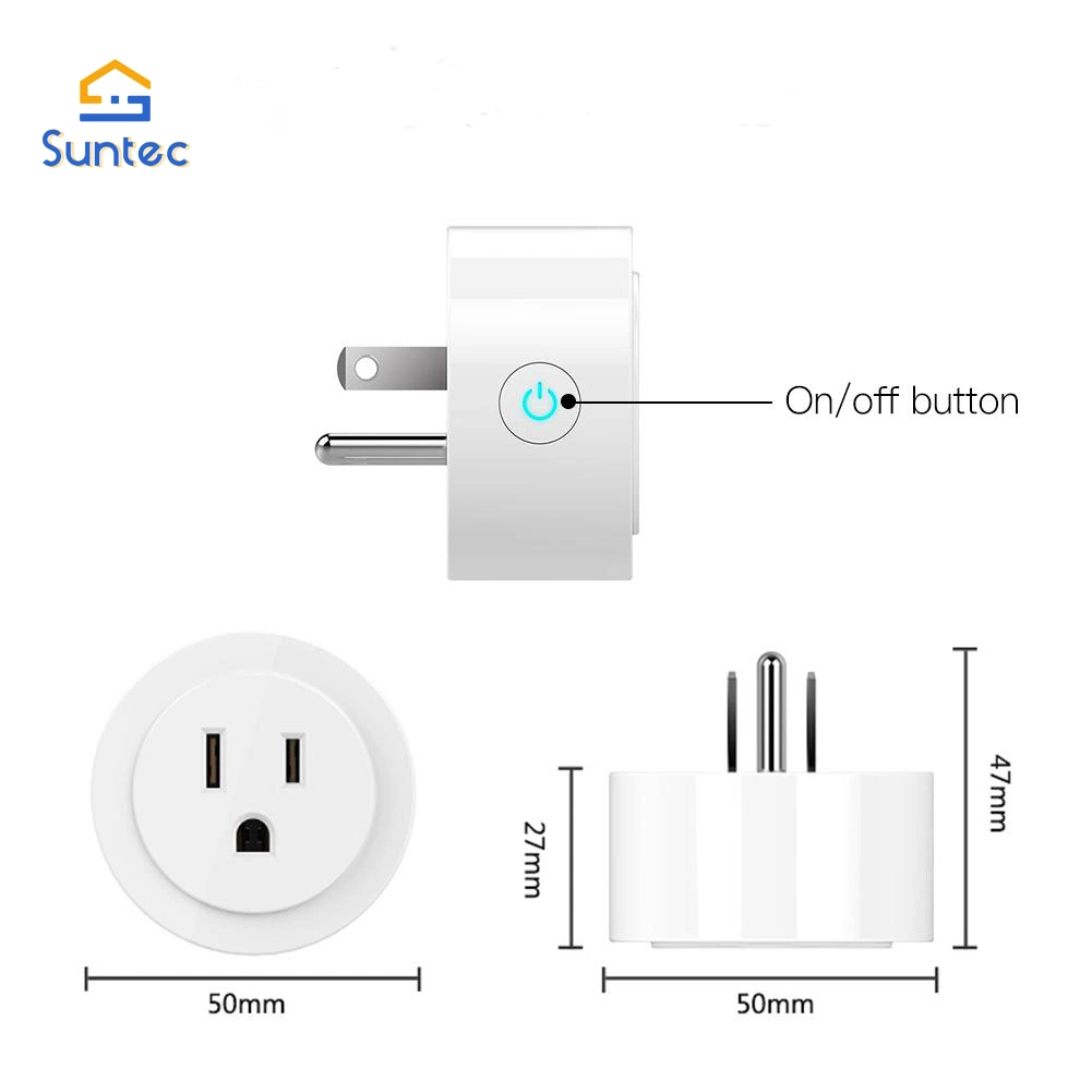 WiFi Clavija de alimentación inteligente Tapón de ajuste de brillo de la Tuya la vida Smart App compatible