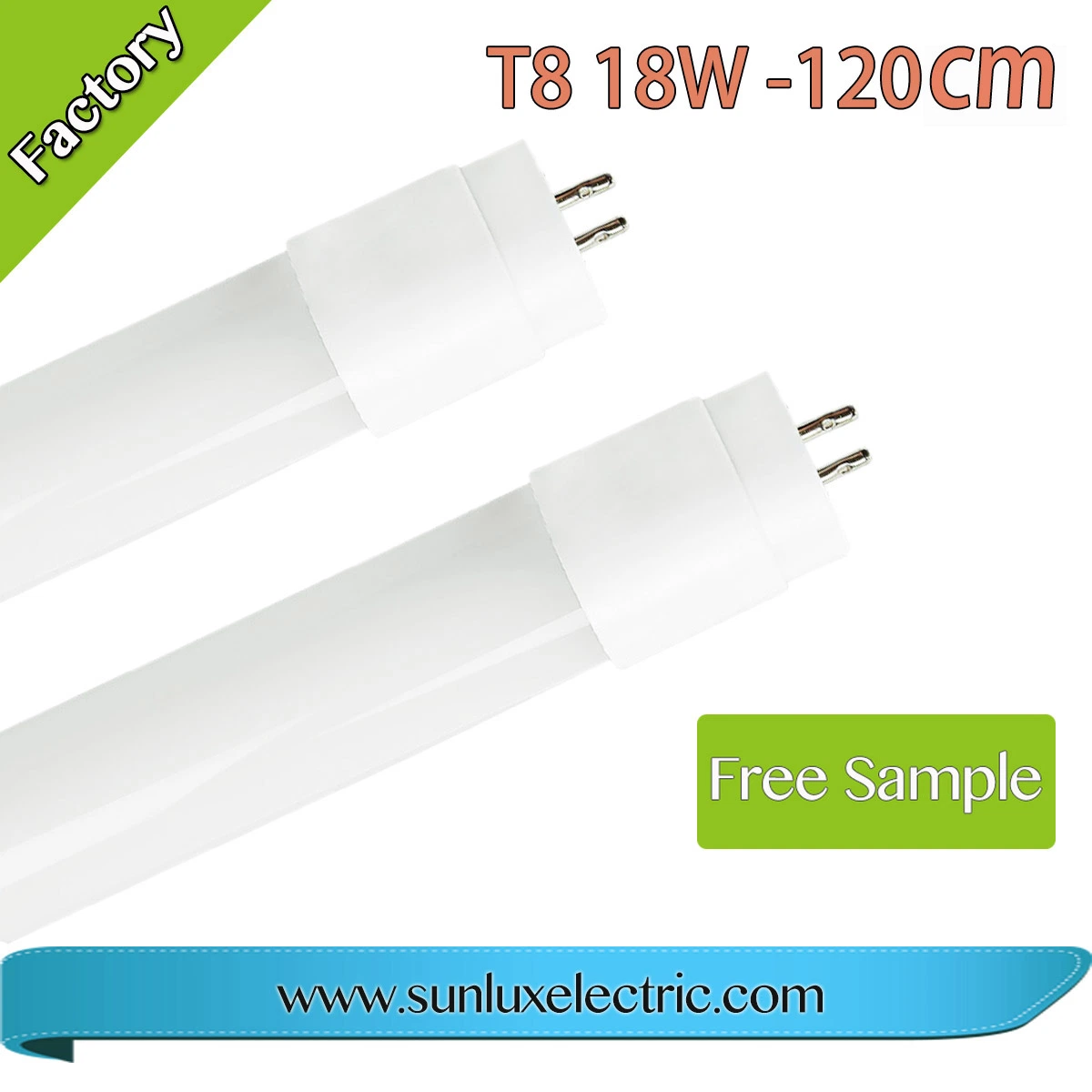 China Glass Tube T8 LED Tube Light 18W 1600lm 3000-6500K IC Driver IP20 G13 320degree with CE Approved