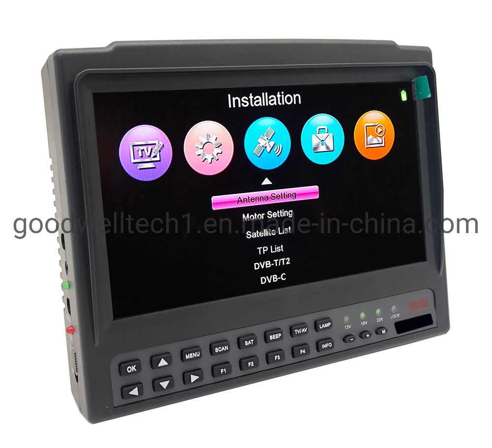 Alimentação Direta de fábrica 7 " Display LCD Localizador de satélite DVB-S/S2 Localizador Sat Digital 718st+