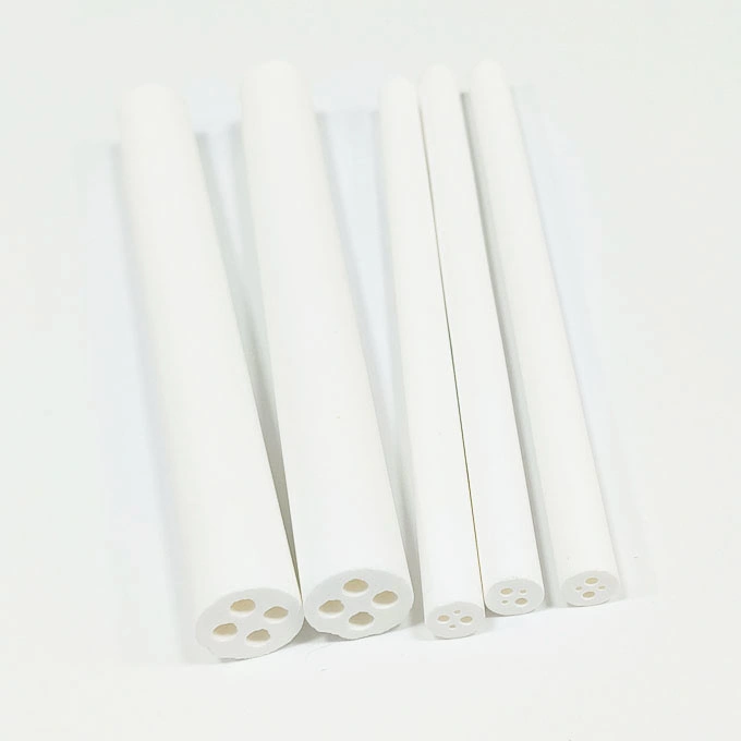 1-12holes Magnesia Ceramic Insulating Tube for Heating Element MGO Pipe