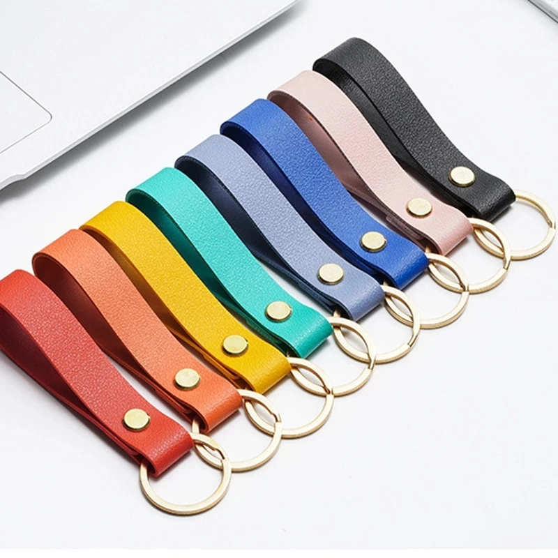 Customize PVC Silicone Soft Rubber Key Chain Sanitize Holder Apple Small Size Custom Logo Free Design 3D Hot Sale Leather Material PU Decoration Keychain