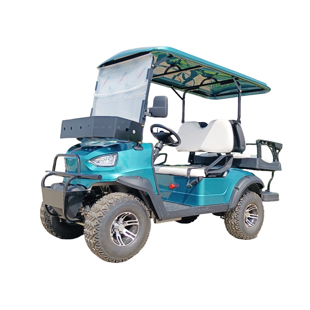 CE Approved China Made 4 Seat Lead-Acid/Lithium Batteries Electric Aluminum Wheel Golf Cart
