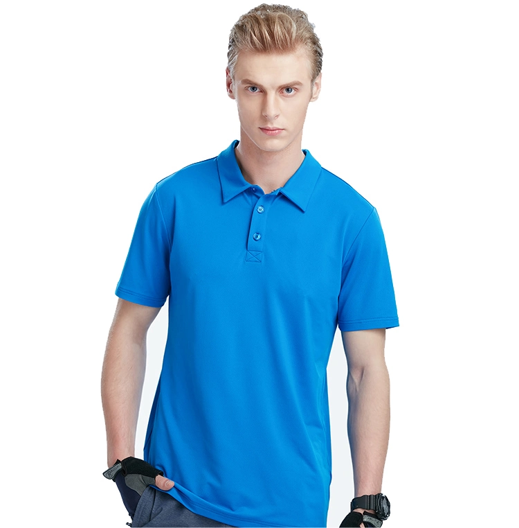 Vente chaude Men's Plain salle de gym à séchage rapide de la formation Polo Slim