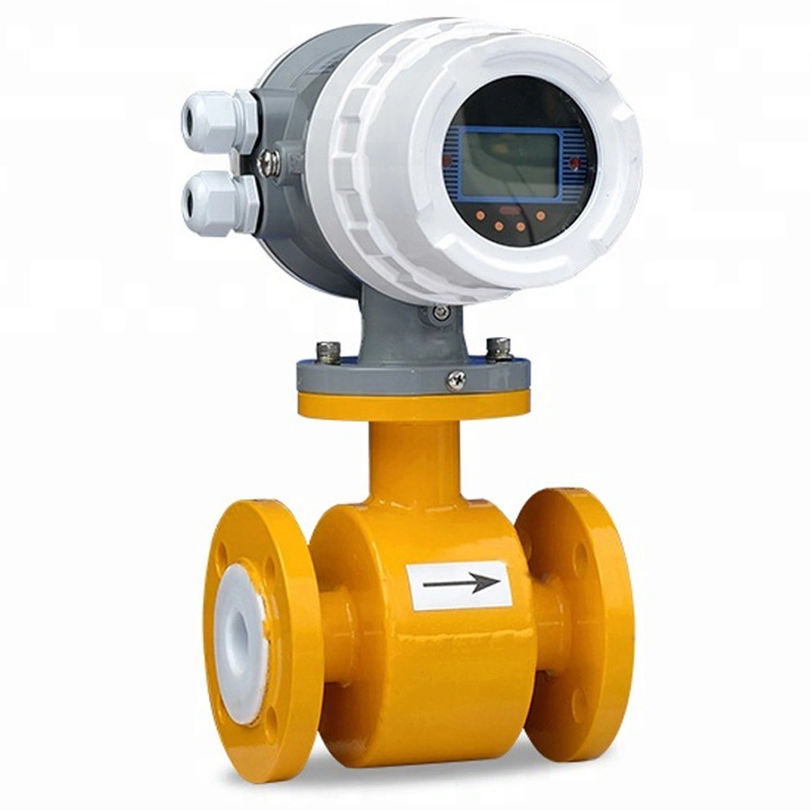 Industrial Chemical Wastewater Magnetic Sewage DN100 Electromagnetic Flow Meter