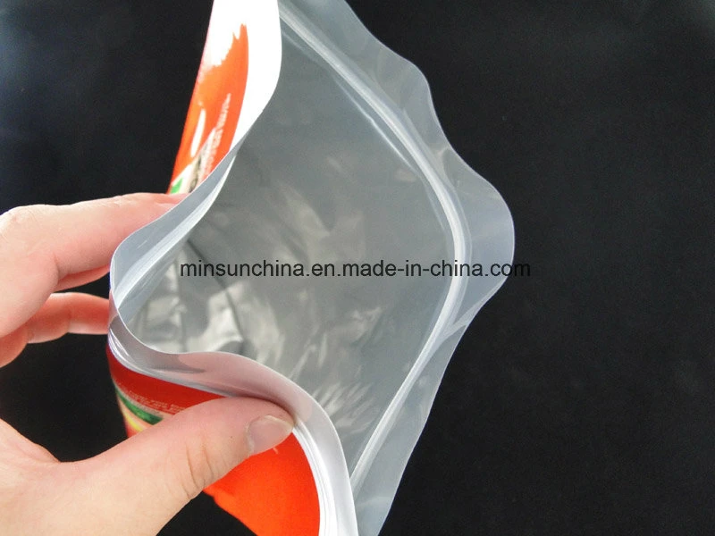 Fashion Sporting Good Spacking Standing Zipper Aluminium Plated Plastic Bag for Packaging