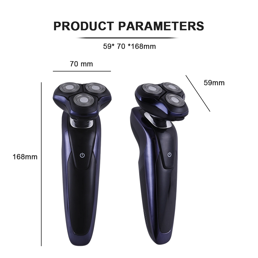 3D Electric máquina de afeitar recargable para hombre Bardo Trimmer portátil eléctrico Afeitadora