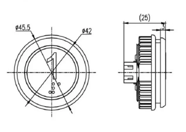 Customized Design Elevator Cop Lop Parts Push Button