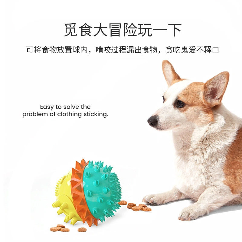 Dog Toys Floating on Water Pet Toothbrush with Noise Chew Grinding Teeth Leakage Ball Sound Dog Toy