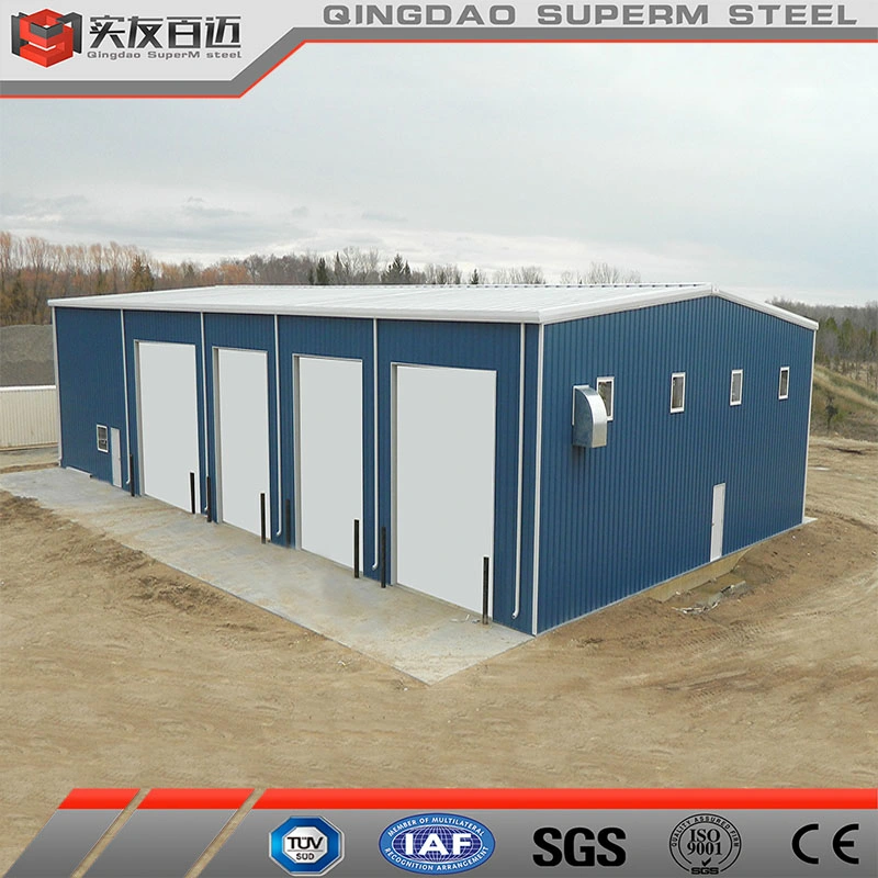 China Cheap Construction Material Prefab Steel Structure Warehouse Garage