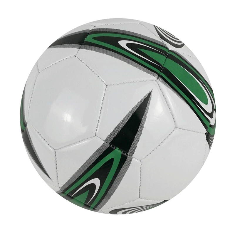 Nouveau design de ballon de football cadeau en PVC brillant.