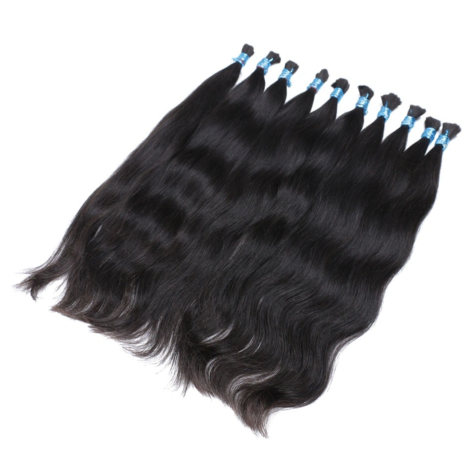 22inch 100% Human Braiding Hair Bulk Machine Made Remy Straight No Weft Bundles Natural Braiding Hair Extensions