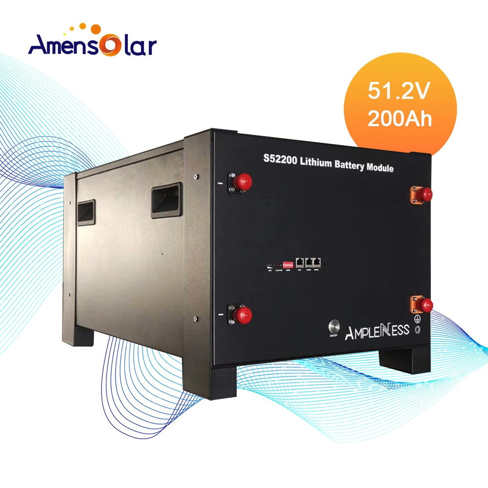 Ampleness New Arrival Solar Stackable Lithium Energy Storage Battery 51.2V 200ah Low Voltage LiFePO4 Battery 10kw for Home Use