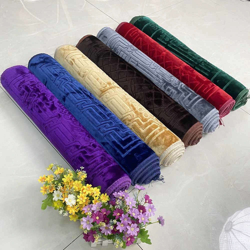 High Quality Muslim Prayer Rug Islamic Turkey Tassel Style Sajadah for Eid Kids Soft Prayer Mats