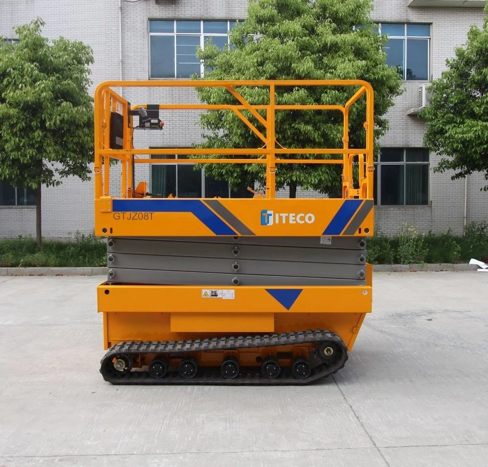 Gtjz 6m 8m 10m 12m 14m 16m Portable Scissor Lift Elevator 320kg Cpacity Movable Manlift Hydraulic Aerial Lifting Platform Scissor Lift