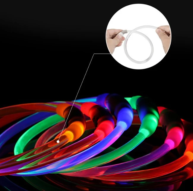 Горячие продажи новых многоцветный светодиодный индикатор оптоволоконный светящееся кольцо для ПЭТ