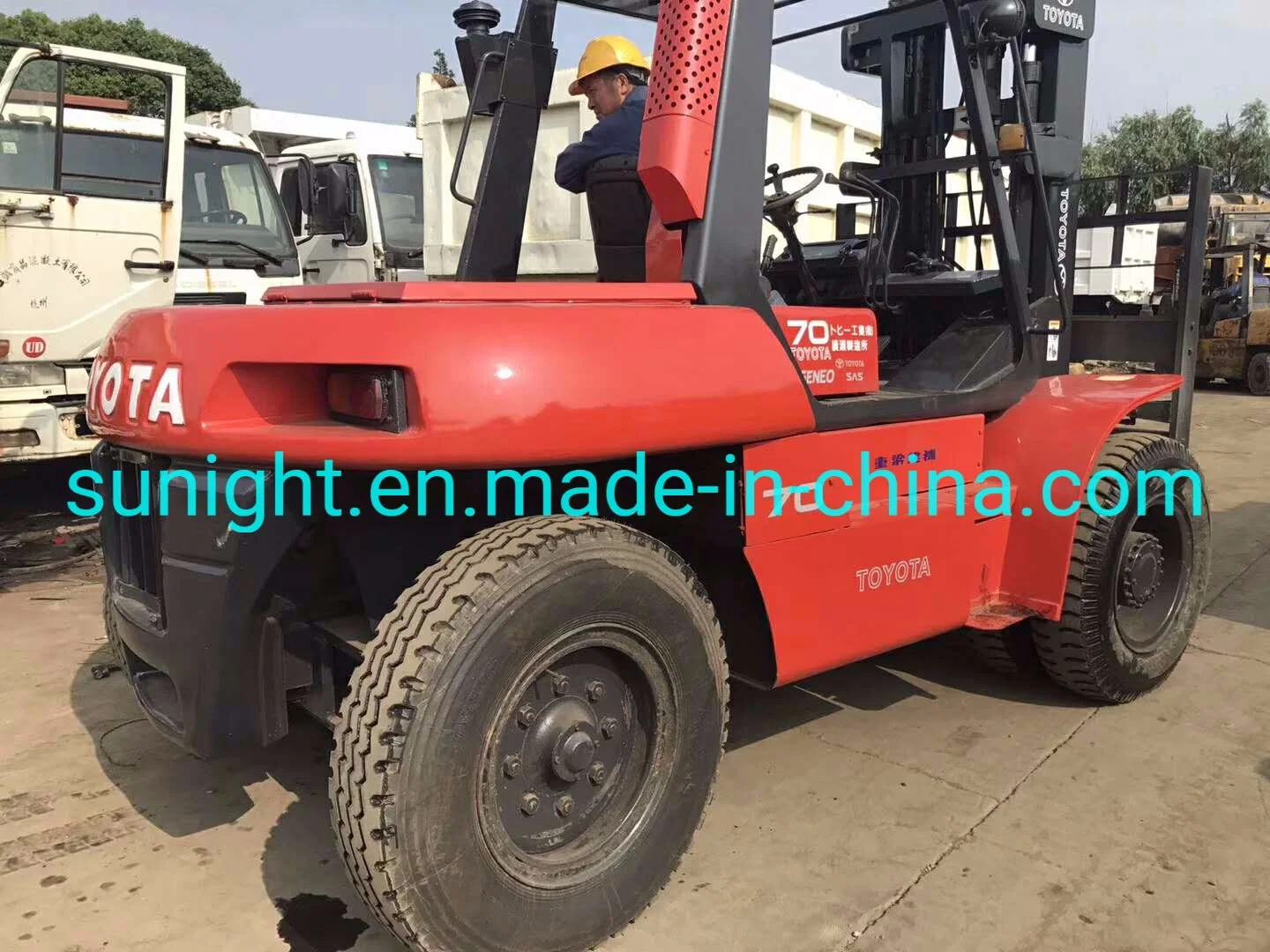 Good Price 7 Ton Forklift Japan Forklfit Toyota Fd70 with High Mast