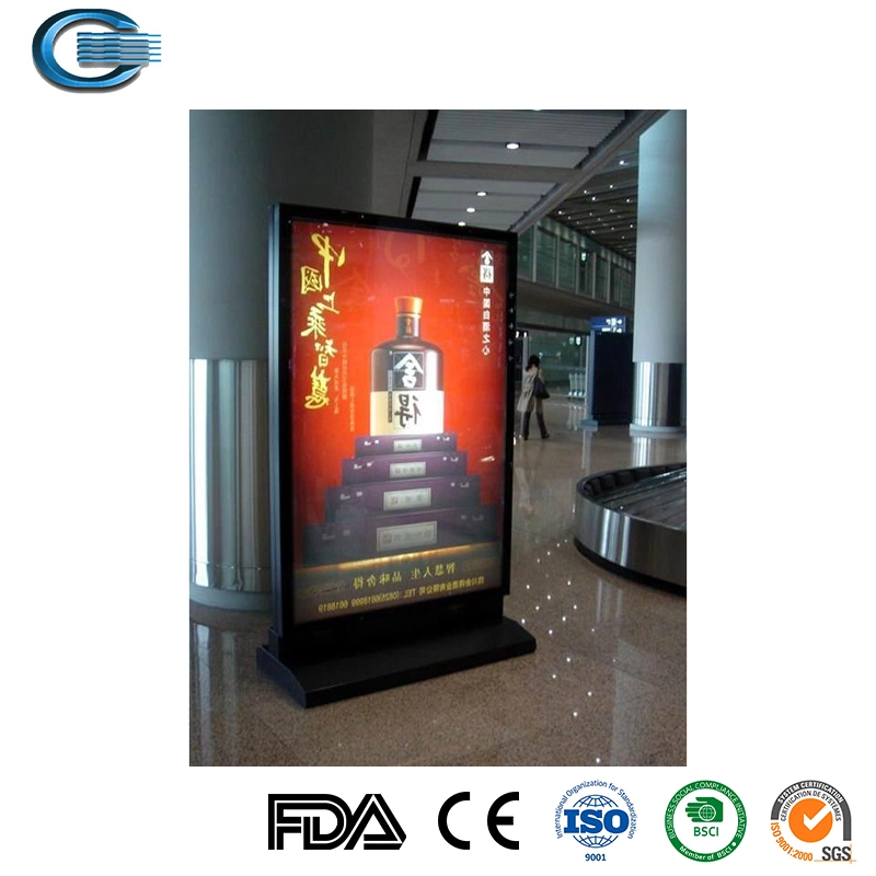 Huasheng Simple Design Metal Bus Stop Station with Lightbox