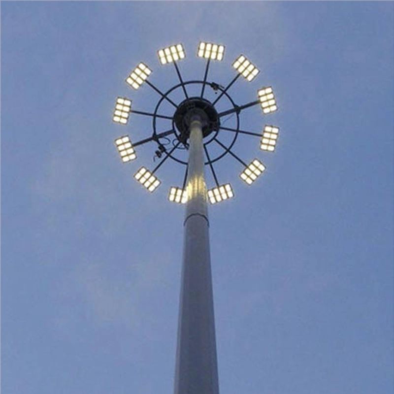 Hohe Windbeständigkeit achteckig HDG 15m 20m 25m 30m 35m 40m Hochmast quadratische Beleuchtung Pole