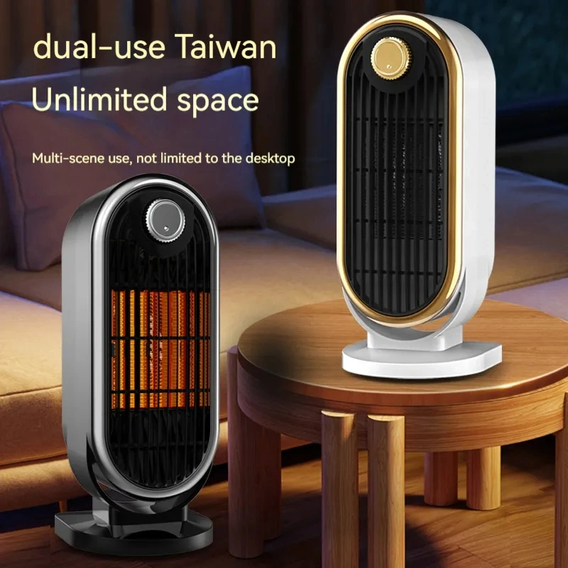 New Mini Heater Adjustable Thermostat PTC Ceramic Element Heating Portable Fan Heater for Home