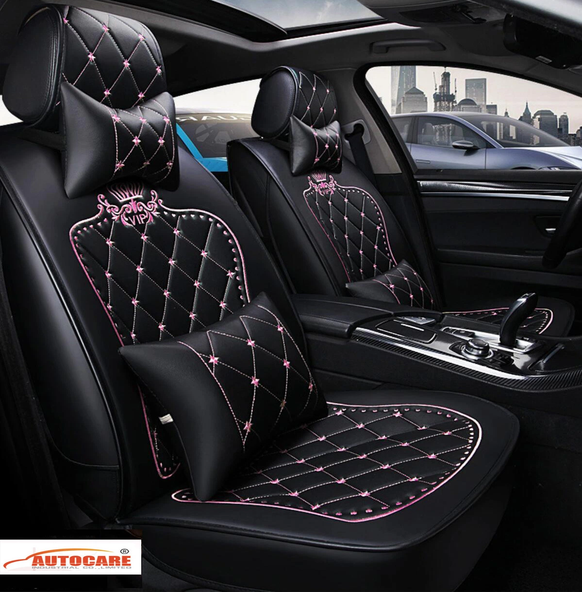 2020 Hot Fashion Crown Diamond Car Seat Cover