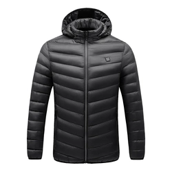 Comercio al por mayor moda Zipper Windproof calefacción cubra Camisa calefactora batería eléctrica Mens USB con el Invierno de calor para calentar el cambio de chaqueta