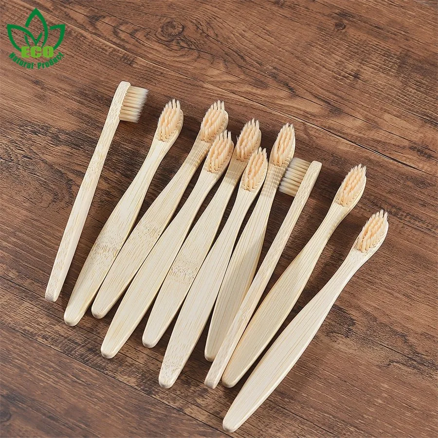 10 Pieces Children Colorful Soft Bristle Bamboo Toothbrush Tooth Dental Oral Care