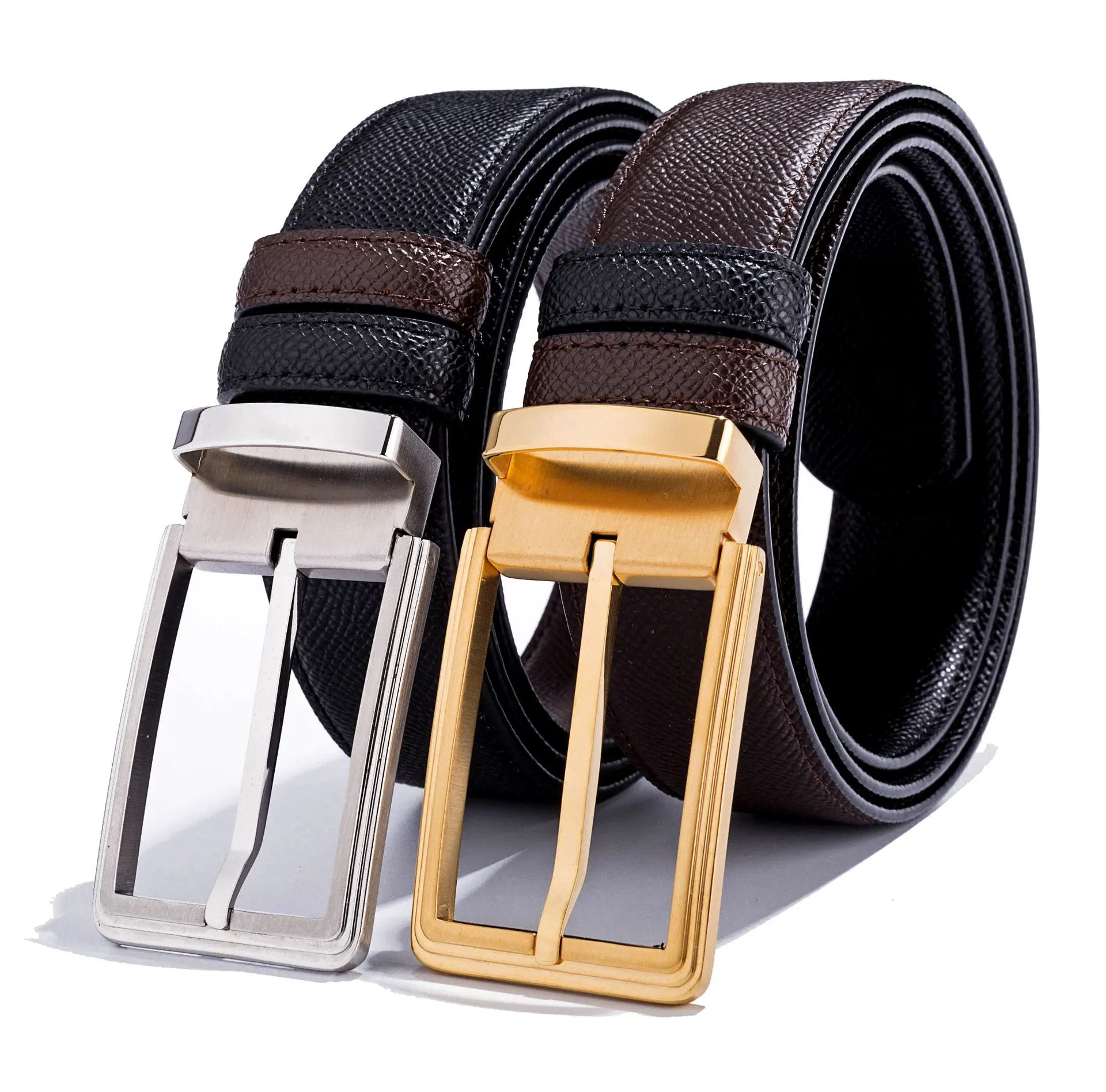 Custom Luxury Business Top Automatic Genuine Leather Men Fashion Belt Pin Genuine Leather Men Fashion Belt