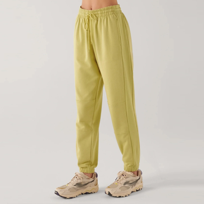 Cotton Polyester Custom Embroidery Logo Sweat Jogger Pants for Women