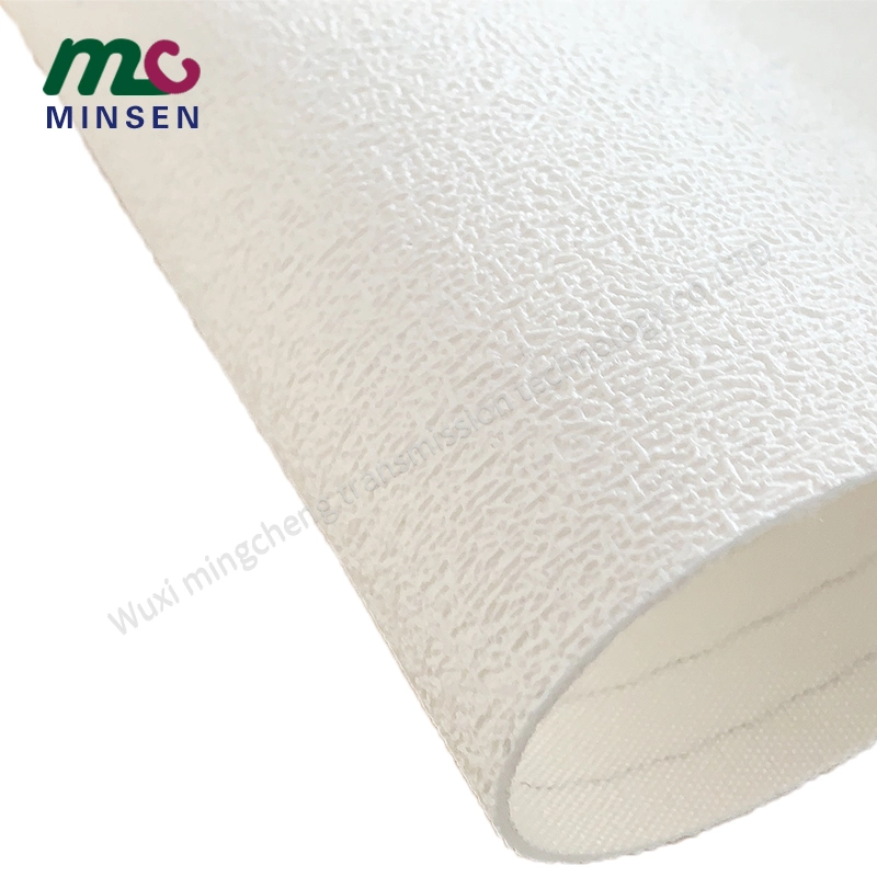 2.0mm 3.0mm 4.0mm White Snakeskin PVC/PU/Pvk Light Industrial Conveyor/Transmission Belt/Belting