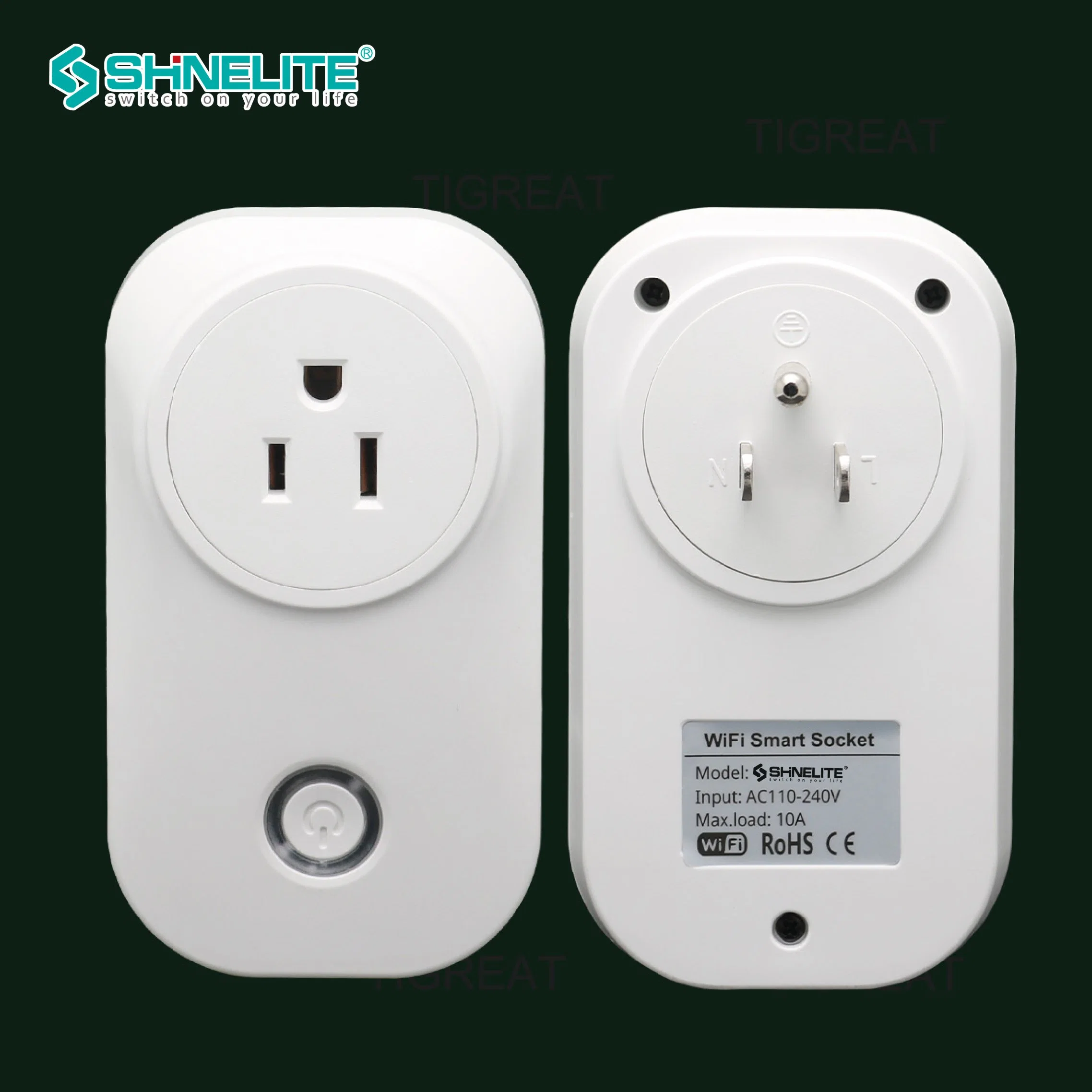 Smart Home AC110-240V 3 Pin Electrical Plug WiFi Smart Plug