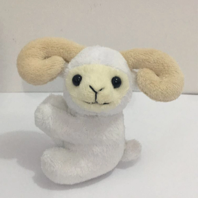 Mayorista 8cm Soft Goat Clip Stuffed Animal Cute Mini magnético Peluche