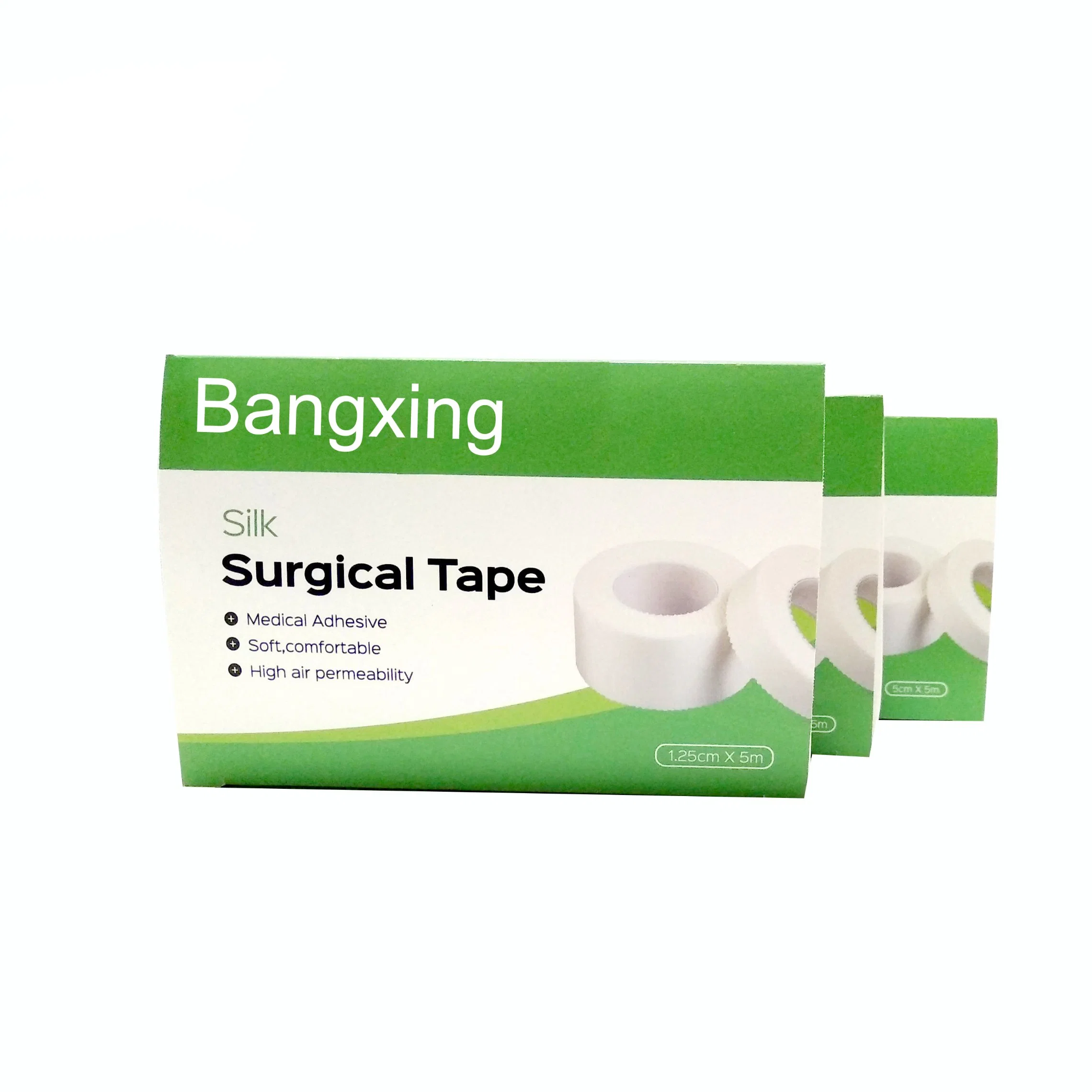 Medical Disposable Adhesive Skin Color White Color Silk Plaster Bandage Surgical Silk Tape for Wound