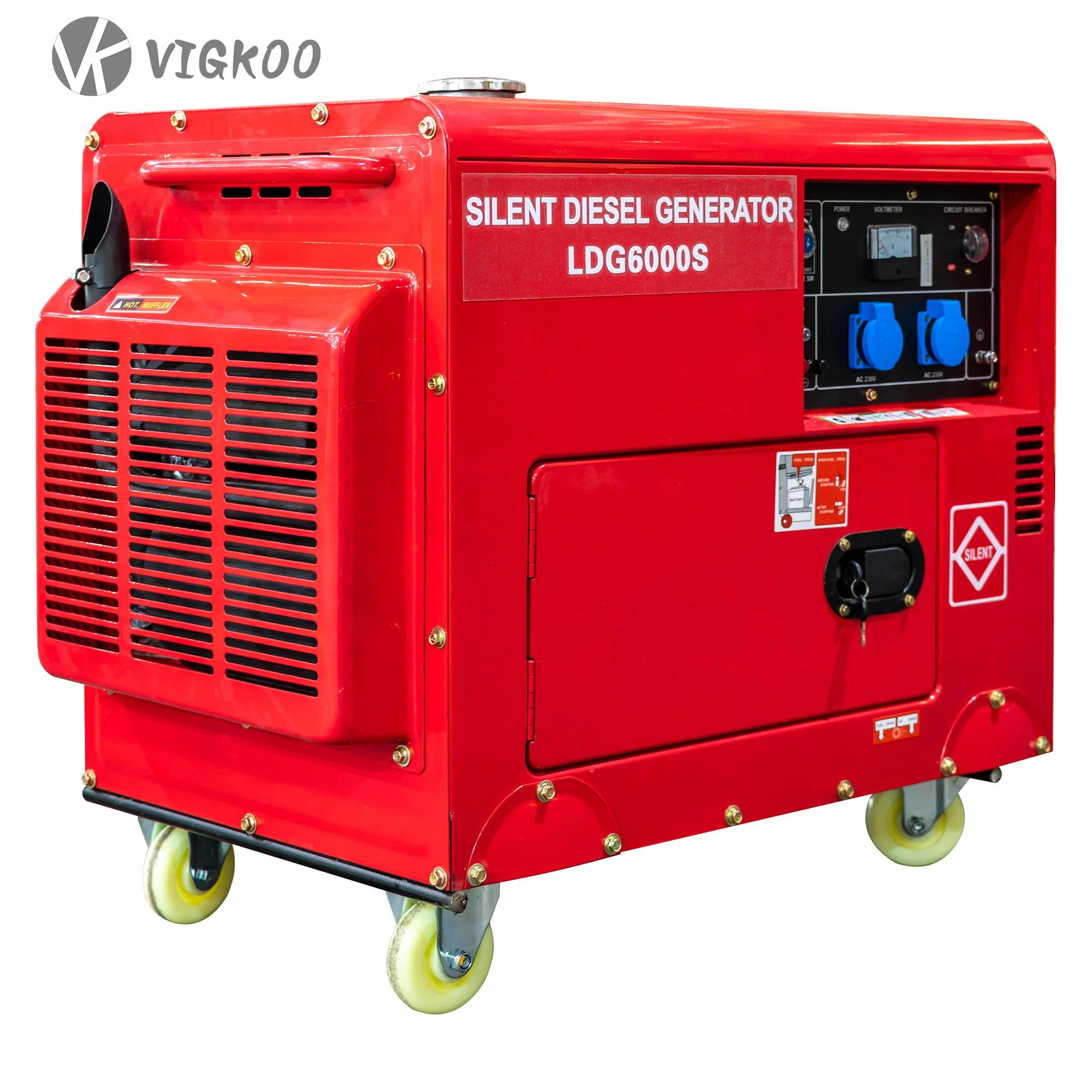 50Hz 4,5kW Elektrischer Start tragbar klein leise schalldichte Vordach Typ Dieselgenerator