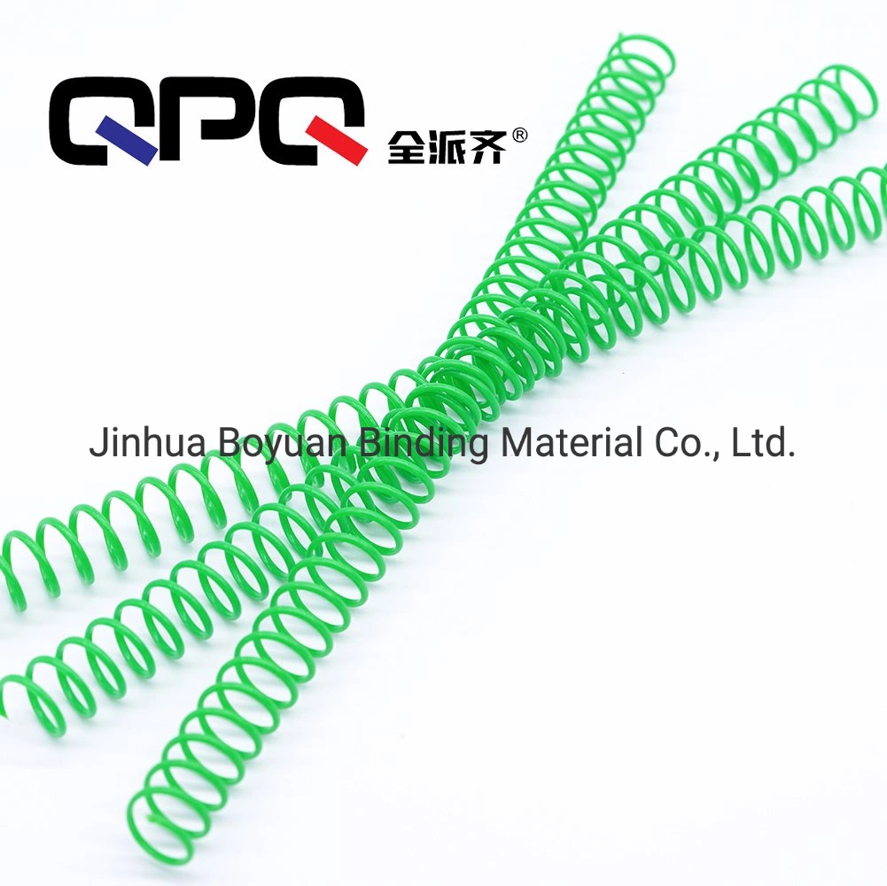 Apple Green Free Sample Good Price Plastic PVC Spiral Coil Book Binding Wire O