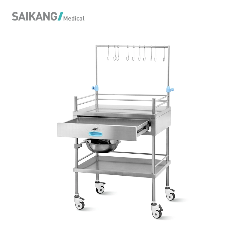 Оптовая торговля Saikang Skh032 Многофункциональный больницы из нержавеющей стали клинике Медицинской службы инструмента тележки