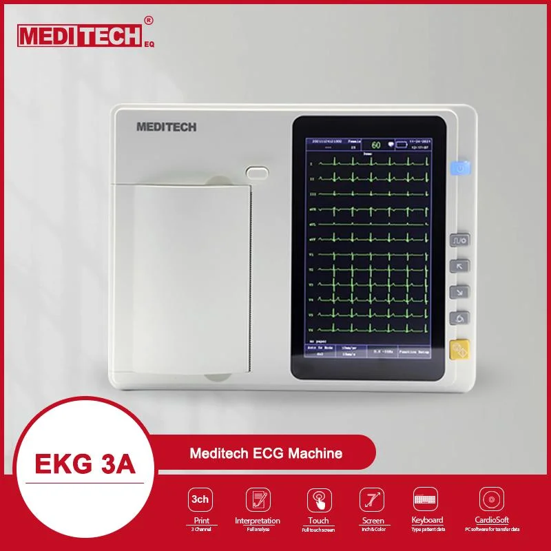 Three Channel Multi-Language ECG with Touch Screen